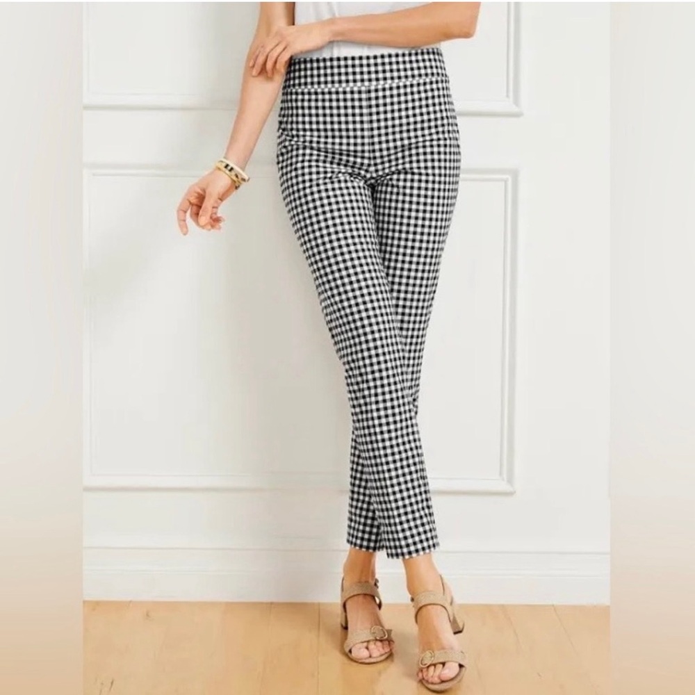 Talbots Black & White Gingham Ankle Pants – Size 16